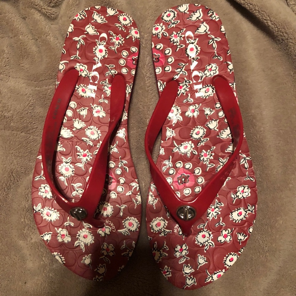 Coach flip flops
